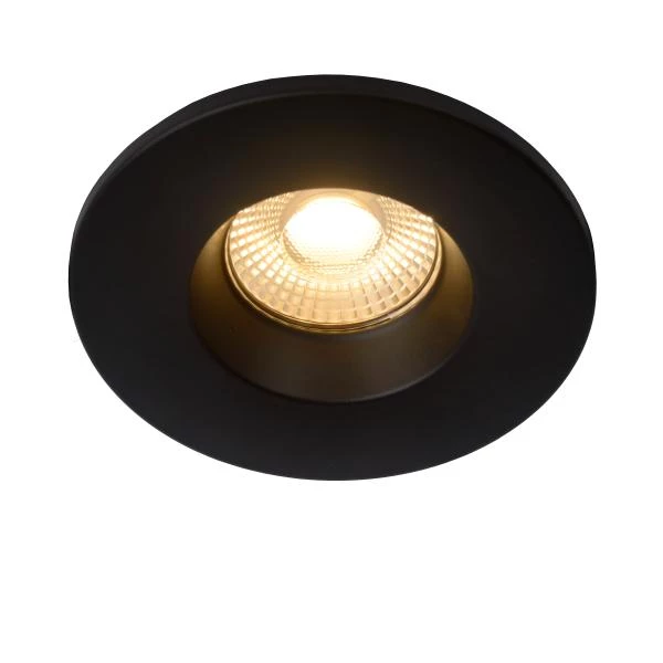 Lucide BINKY LED - Inbouwspot Badkamer - Ø 8,8 cm - LED Dimb. - 1x6,5W 3000K - IP65 - Zwart - detail 1